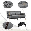 Racxily Modern Loveseat Sofa, 59" 2-Seat Couch with Flexible USB Ports, Unique Cylindrical Armrests Sofas for Living Room - 4 of 4