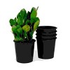 SEVOBAL Planters 7.9" Round Nursery Plant Pot With Drainage Holes Lightweight UV Resistant Durable And All Season (5 Pack), Black, 7.90"*7.9"*6.70" - 3 of 4