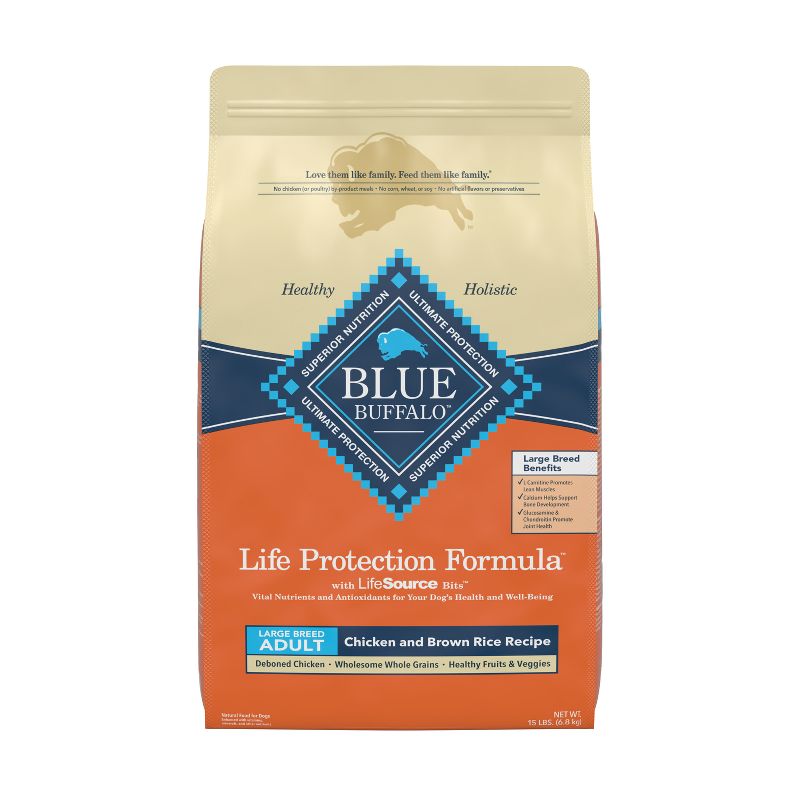 Blue Buffalo Life Protection Formula Natural Adult Large Breed Dry Dog Food with Chicken and Brown Rice, 1 of 12