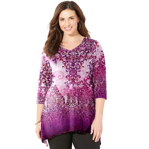 Plus size velvet tunic store
