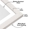Americanflat 13x19 Picture Frame - Use as 11x17 Frame with Mat or Display 13x19 Photo Without Mat - Hudson Collection - White - 3 of 4