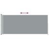 Side Awning Black and Grey Polyester with PU coating vidaXL - 3 of 4