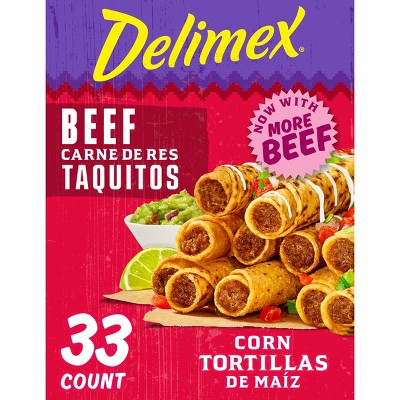 Delimex Beef Corn Taquitos Frozen Snacks - 33oz/33ct