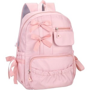 Backpack with Bow for School Kids Coquette Bookbag Kawaii Dance Bag - 1 of 4