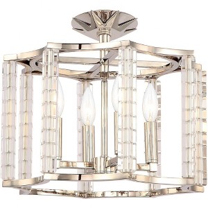Crystorama Lighting Carson 4 - Light Flush Mount in  Polished Nickel - 1 of 2
