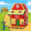 PICASSO-TILES 24 PC Pete The Cat Magnetic Tile House Set Magnetic Tiles, Building Blocks, STEM Toys for Kids 3+ - 3 of 4