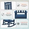 Hyleory HDPE Modern Resin Rocking Chair, Extra Wide Outdoor Adirondack Chair - 3 of 4