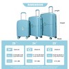 FURNIinspire Bag and Luggage Sets 3 Piece Family Travel Suitcase Set with Wheels, Stylish Lightweight Carry On Luggage, Blue, 19.29"*12"*29.13" - 3 of 4
