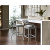 Tiffany Velvet Stool Grey Counter Height - 2 of 4