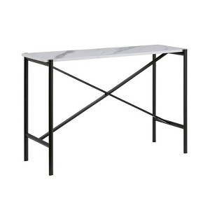 Marble Top Console Table in Black - Henn&Hart - 1 of 4