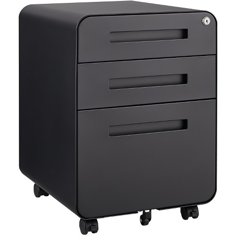 NicBex 3 Drawer Rolling File Cabinets with Lock for Home Office Letter/Legal/A4/F4 - image 1 of 4