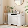 Storage Chest, 30 in /39.4 in/24.8 in/ Toy Chest with Lids, Wood Rattan Toy Box for Boys Girls with Safety Hinge - 2 of 4