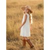 2Bunnies Girls' Boho Rustic Garden Lace Sleeveless Flower Girl Dress - 3 of 4
