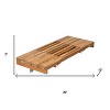 HomeRoots 30" Brown Wall Mount Teak Rectangular Shower Bench - 3 of 4
