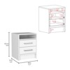 TIRAMISUBEST Black Nightstand with Metal Handles, Industrial Bedroom Storage - 3 of 4