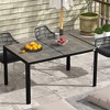 Gulches Outdoor Dining Table for 6, Aluminum Rectangular Patio Table with Faux Wood Top, 55" x 35.5", Gray - 3 of 4