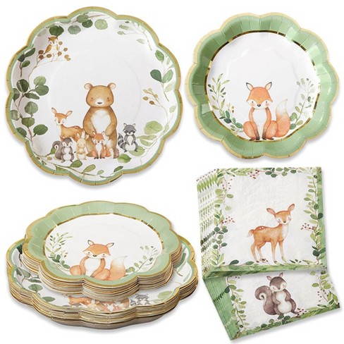 Woodland Baby 9 in. Premium Paper Plates (Set of 16)