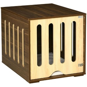 Resenkos Dog House, Pet House,Dog Cave,Furniture Style Dog Crate End Table with Removable Door Panel, Brown - 1 of 4