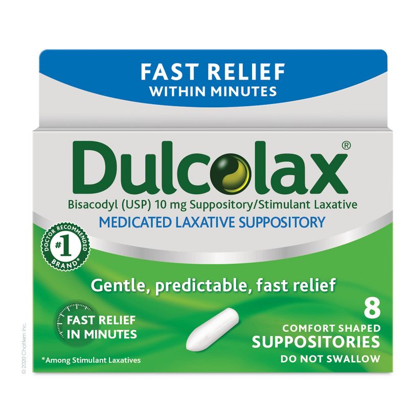 Dulcolax Gentle and Predictable Fast Relief Laxative Suppositories - 8ct, 1 of 8