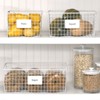 mDesign Large Steel Kitchen Organizer Basket with Label Slot - 3 of 4