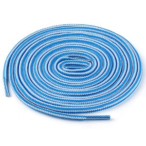 Elerevyo Round Rope Dual Colored Striped 0.2" Thick Boot Sneakers Shoelace 3 Pairs - 1 of 4