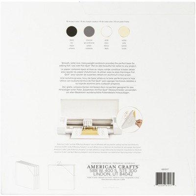 We R Memory Keepers Foil Quill Cardstock 12"X12" 60/Pkg-Neutrals/Smooth