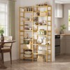Besiost 6-Tier Bamboo Bookshelf with 12 Disply Sheves, 41-In Wide Open Bookcase - 2 of 4