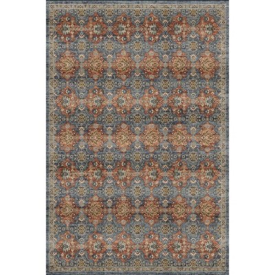 Boho Vintage Area Rug Colorful Floral Farmhouse Carpet Traditional Rug for Living Room, Bedroom