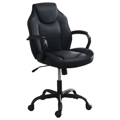Simple Relax Office Chair with Padded Armrests in Black