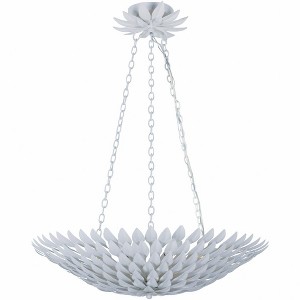 Crystorama Lighting Broche 6 - Light Chandelier in  Matte White - 1 of 2