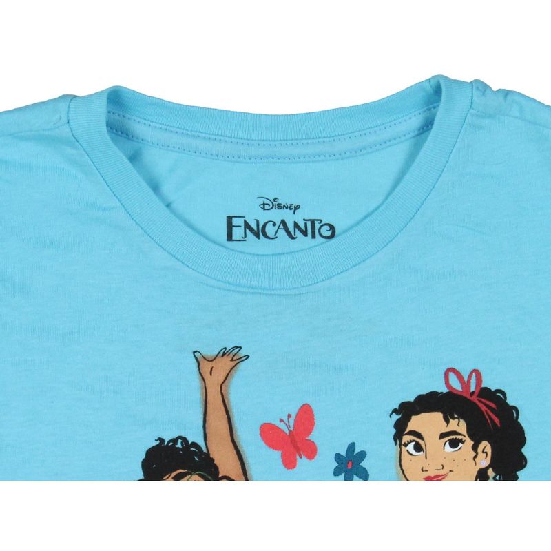 Disney Encanto Girls' Mirabel Luisa Isabela Flowers Graphic Print T-Shirt Kids, 3 of 4