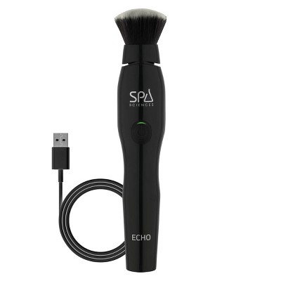 Spa Sciences Echo Antimicrobial Sonic Makeup Brush - Black