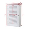 FURNIinspire Utility Storage Cabinets Contemporary Wall-Mounted Cabinet, Efficient Space Saving, Ideal for Bathroom Storage, White, 13.8"*6"*21" - 3 of 4