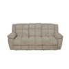 MAYEERTY Reclining Sofa, 3-Seat Corduroy Fabric Recliner with Adjustable Backrests for Living Room, Beige - 3 of 4