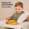 3-Pack Prep Suction Plates with Lids, 100% Silicone Baby Plates with Lid, BPA-Free Kids Divided Toddler Plates - 4 of 4