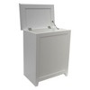 Redmon 11.25 x 18 x 23.25 Inch Wooden Contemporary Country Collection Shaker Style Hamper with Easy Assembly Instructions, Semi Gloss White Finish - 2 of 4