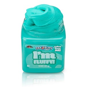 Cra-Z-Slimy I’m Fluffy Teal Slime Jar 7.8oz - 1 of 4