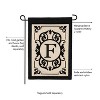 Evergreen Flag Cambridge Chic Letter F Monogram Applique Garden Flag - 12.5" Wide x 18" High - 4 of 4