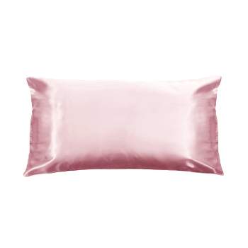 Morning Glamour King Satin Solid Pillowcase Pink