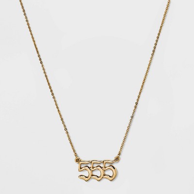 Angel Numbers Chain Necklace - Wild Fable™ Gold