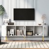 70.8"W Modern TV Stand for TVs Up to 80'', Entertainment Center with 4 Cabinets, Metal Legs and Handles, 4Q  -ModernLuxe - 2 of 4