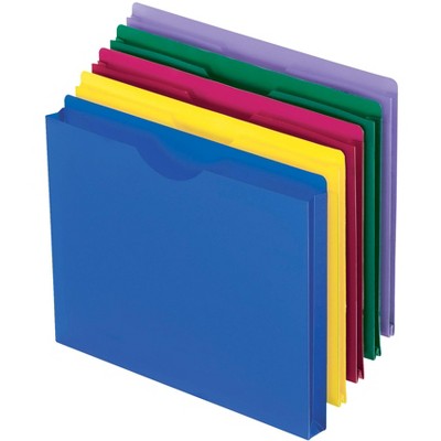 Pendaflex Polyethylene Expanding File Jacket, 8-1/2 x 11 Inches, 1 Inch Expansion, Assorted Colors, pk of 10