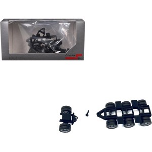 Lowboy Tri-Axle Booster with Integrated Rear Axle (2 Sets) 1/87 (HO) Plastic Model by Promotex - 1 of 4