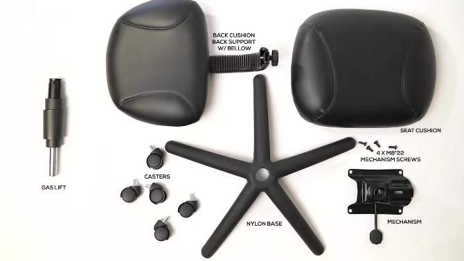 Posture Chair Black - Boss Office Products, 2 of 11, play video