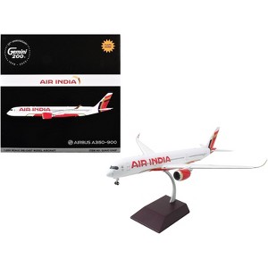 Airbus A350-900 Commercial Aircraft with Flaps Down "Air India" White w/Striped Tail 1/200 Diecast Model Airplane by GeminiJets - 1 of 4
