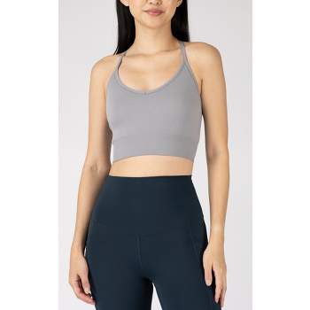 PUIYRBS Women V-Neck Solid Comfort Sports Yoga Top Traceless Camisole  Underwear Bra 