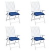 vidaXL Outdoor Chair Cushions Set of 4, 19.7"x19.7"x2.8", Oxford Fabric Material, Comfy PP Hollow Fiber Filling, Easy Attachments, Blue - 4 of 4