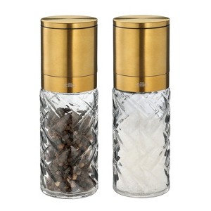 Cilio "Cristallo" Salt or Pepper Mill, Gold, 2"dia. X 6.7" - 2 units - 1 of 4