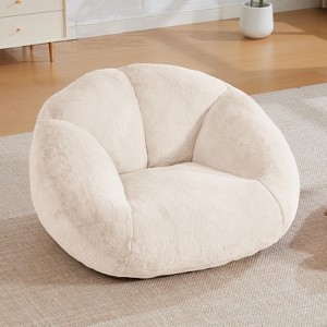 MOONMISS Faux Fur  Comfy Large Beanbag Chair with Filler,Floor Sofa, Accent Couch for Living Room Bedroom Game Room - 1 of 4