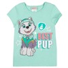 Paw Patrol Everest Girls Cosplay Costume T-Shirt Mesh Skirt Tulle Cape and Mask 4 Piece Outfit Set Toddler to Big Kid - 3 of 4